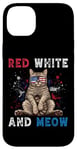 Coque pour iPhone 14 Plus Rouge Blanc Et Miaou