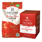 Taylors Christmas Blend Ground Coffee 1 x 200g & Christmas Tea Bags 1 x 20 Bags