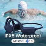 Benledning Bluetooth-hörlurar Trådlösa Simning Ipx8 Vattentäta Hörlurar Med 8g Minne