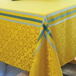 Vent Du Sud - Nappe enduite Bilbao 150 x 300 cm - jaune