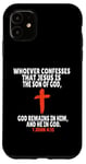 Coque pour iPhone 11 1 Jean 4:15 Écritures des versets de la Bible