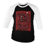 Hybris La Tortuga - Hola Death Baseball 3/4 Sleeve Tee (WhiteBlack,XXL)