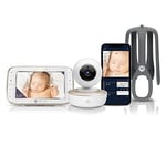 Motorola Nursery VM 855 Connected WIFI video baby monitor - with Motorola Nursery App and 5-inch parent unit - night vision, temperature and two-way talk