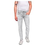 REPLAY Men's M914Y Anbass Black Super Stretch Jeans, Light Grey 095, 30W / 34L