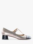 Chie Mihara Revita Metallic Leather Mary Janes, Black Dali Iron