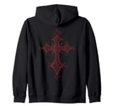 Alternative Cross Mall Goth Gothic Grunge Romantic Zip Hoodie