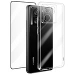 Avizar Coque pour Xiaomi 13T et 13T Pro Silicone Gel et Verre Trempé 9H Noir