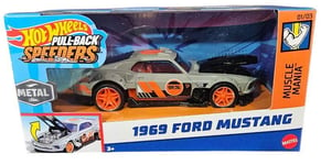 Mattel Hot Wheels: Pull-Back Speeders - 1969 Ford Mustang (1:43) (HWH33)