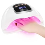 Carehabi Lampe UV LED Professionnelle pour Nail Art avec Minuterie et Capteur Intelligent - Sèche-ongles pour Ongles des Doigts/Orteils et Gels UV/Semi-permanents