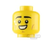 LEGO Minifigure Head Gold Stars and Grin