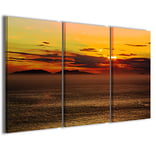 Raffaele De Conciliis 742681835, Cadre Moderne, Toile Canvas/Bois Atlantic Sunset 120x90 cm Multicolore