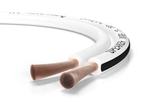 Oehlbach Speaker Wire SP-15 - Câble de Haut-Parleur stéréo Hi-FI, câble de Haut-Parleur avec OFC (cuivre sans oxygène) 2x1,5 mm² Mini câble de Haut-Parleur à Bobine - 30m Blanc