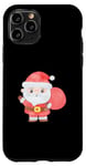 Coque pour iPhone 11 Pro Ho-Ho-Holiday Cheer: Père Noël en action