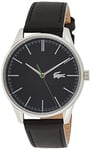 Lacoste Montre Analogique à Quartz pour homme avec Bracelet en cuir Noir - 2011047