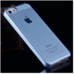 BLUE iPhone 5 5C 5S Crystal Clear Plastic Skin Case Cover Ultra Thin Transparent