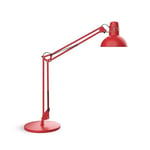 MAUL lampe de bureau MAULstudy en métal | Lampe LED professionnelle | Lampe sur pied flexible pour le bureau et l'atelier | Haute qualité d'éclairage à LED | Lampe bureau avec ampoule | Rouge