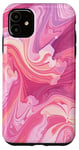 iPhone 11 Swirl Pink Color Illustration Pattern Abstract Art Case