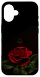 Coque pour iPhone 16 ROSE ROUGE PASSION INTENSE