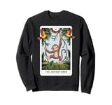 Tarot Card The Adventurer Monkey Swinging Spiritual Reader Sweatshirt