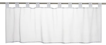 Elbersdrucke Bistrogardine Basic 00 Rideau Brise-bise 48 x 140 cm - Rideau Court pour Cuisine, salon, Salle de Bain, fenêtre de Cuisine, Brise-Vue intimité 196073