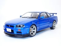 NISSAN SKYLINE GTR R34 bleu Bayside 1/18 Godzilla