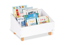 Pinolino Bibliothèque pour Enfants Ando, Blanc, L 50 cm, P 32 cm, H 26 cm, Laqué : MDF et hêtre, laqué Blanc et Transparent