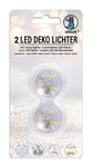 URSUS LED Decorative Pack of 2, for Indoor and Outdoor use, Warm White, Light Takes Approx. 12 Hours, Batteries & Adhesive Pads, Waterproof, Ideal for Lanterns, Colourful, One Size