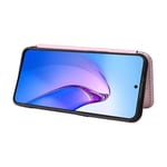 Oppo Reno 8 Pro 5g hiilikuitukuvioinen Premium läppäkotelo, jossa korttipidikkeen magneettinen suljin