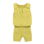 HINK Baby Clothing,Newborn Infant Baby Girls Boys Sleeveless Solid Tops+Short Pants Set 0-6 Months Yellow Girls Outfits & Set For Baby Valentine'S Day Easter Gift