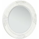 Décoshop26 - Miroir mural rond style baroque 50 cm Blanc