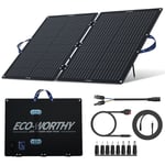 100W panneau solaire Portable Monocristallin Pliable avec Support Réglable, Câble Photovoltaïque (9,84 Pieds) et 4 Adaptateurs dc pour la Plupart des