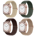 Apple Watch Bands 4 Pack Nylon 38mm 40mm 41mm Straps For Series 9 8 7 6 5 4 3 2