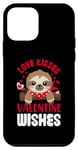 iPhone 12 mini Love Kisses Valentine Wishes Sloth Valentine's Day Couple Case