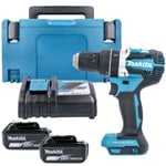 Makita DHP484 18v Brushless Combi Drill With 2 x 6.0Ah Batteries, Charger, Ca...