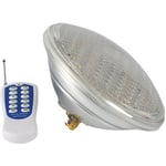 Lampe de Piscine,RGBW 40W Lampe de Piscine PAR56,LED Spot Piscine Etanche IP68,12V DC/AC,avec télécommande