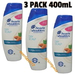 Head & Shoulders Dry Scalp Care 72 HOUR Dandruff Protection Shampoo 400ml,3 Pack