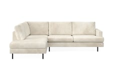 Menard Compact Sofa med Chaiselong 4-seter - sjeselong Hvit