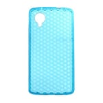 Coque silicone unie compatible Givré Bleu Turquoise LG Google Nexus 5 - Neuf