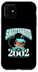 iPhone 11 Sagittarius 2002 Turquoise Birthday Afro Zodiac Queen Case