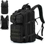 YOODI Sac a Dos Militaire 40L Grand Volume Sac Tactique Molle Sac a Dos Randonnee Imperméable Sac à Dos Chasse Sac à Dos de Trekking Sac à Dos Multifonction Armee Assault Pack (Noir)