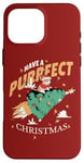 Coque pour iPhone 16 Pro Max Purrfect Arbre de Noël pour chat Motif fusée