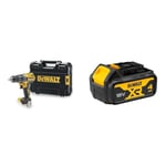 DEWALT - Perceuse-Visseuse XR 18V - DCD791NT-XJ - Perceuse Compact sans Fil avec Mallette TSTAK & Batterie XR 18V 4 Ah Li-Ion - DCB182-XJ - Compatible Avec Tous Les Outils XR 18V Bricolage