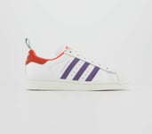 Adidas Superstar Trainers White Icey Pink Signal Coral Trainers Shoes