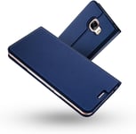 Coque Galaxy A3 2017, Ultra Mince En Cuir Pu Premium Housse À Rabat Portefeuille Coque Étui De Protection Bumper Folio À Clapet Avec Fente Pour Carte Pour Samsung Galaxy A3 2017 Bleu