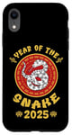 Coque pour iPhone XR Année du serpent 2025 Nouvel an chinois Zodiaque lunaire