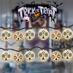 Halloween Lyktkedja Ljus Plug in, 8.5Ft 10 Vita Spöke Lyktkedja Ljus Utomhus LED Halloween Dekorationsljus Vattentät UL Listad