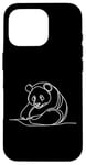 Coque pour iPhone 16 Pro Panda géant ours ligne art mammifère art zoologiste