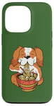 Coque pour iPhone 13 Pro Chien mignon mangeant des nouilles ramen