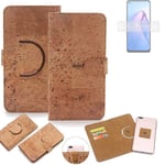 360° wallet case cork cover for Oppo Reno8 Z 5G case bag