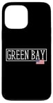 iPhone 13 Pro Max Green Bay City USA Flag State Travel US America Women Men Case